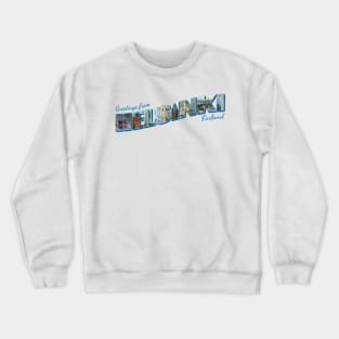 Greetings from Helsinki in Finland Vintage style retro souvenir Crewneck Sweatshirt